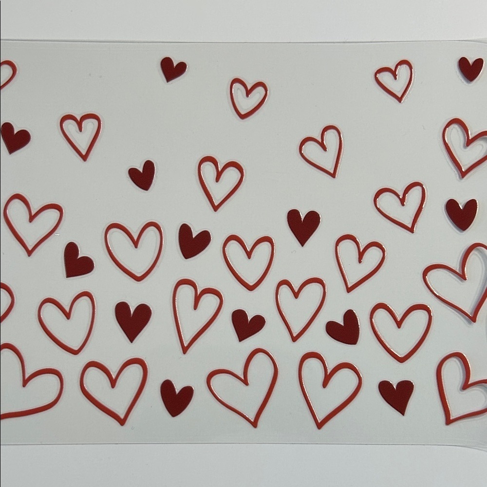 Hearts Cup Decal